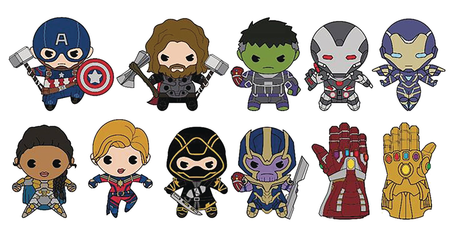 Image: Avengers Endgame Series 2 Foam Bag Clip 24-Piece Blind Mystery Box Display  - Monogram Products