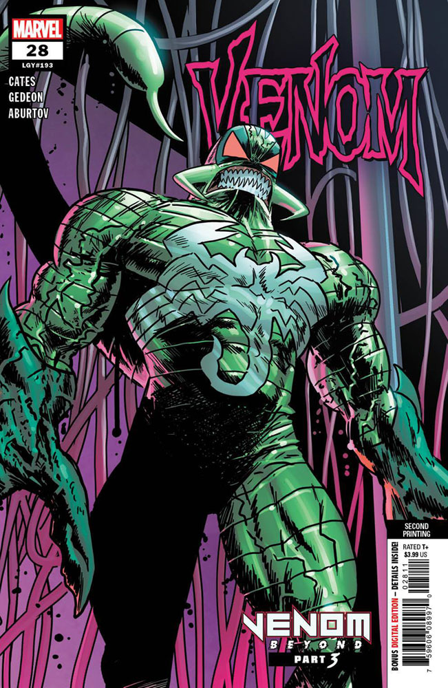 Image: Venom #28 (variant 2nd printing cover - Gedeon)  [2020] - Marvel Comics