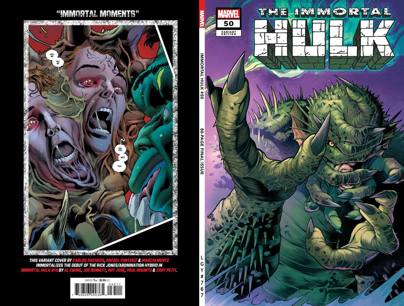 Image: Immortal Hulk #50 (variant cover - Pacheco) - Marvel Comics