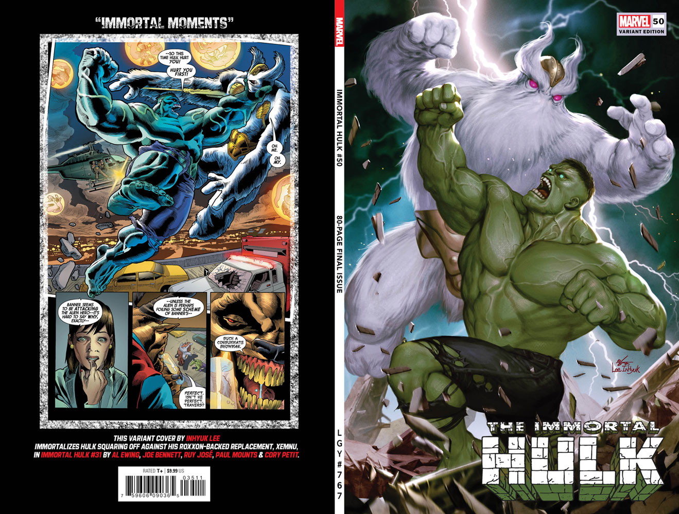 Image: Immortal Hulk #50 (variant cover - Inhyuk Lee) - Marvel Comics