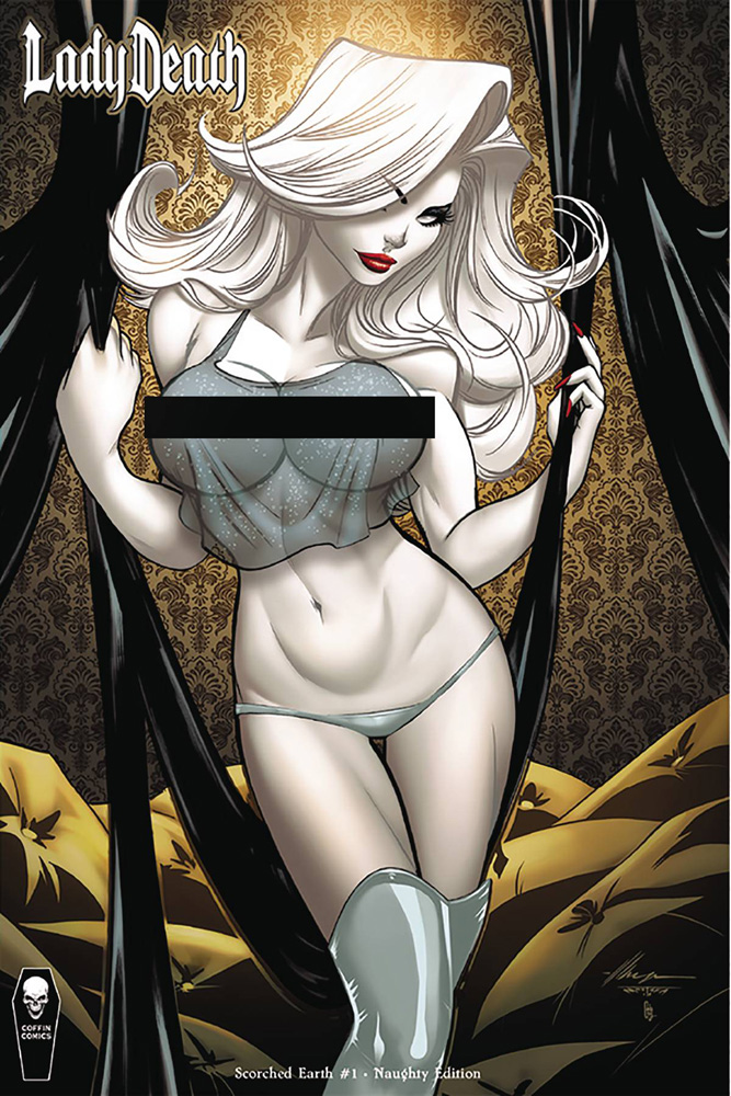Image: Lady Death: Scorched Earth #1 (Naughty Edition - Ale Garza) - Coffin Comics