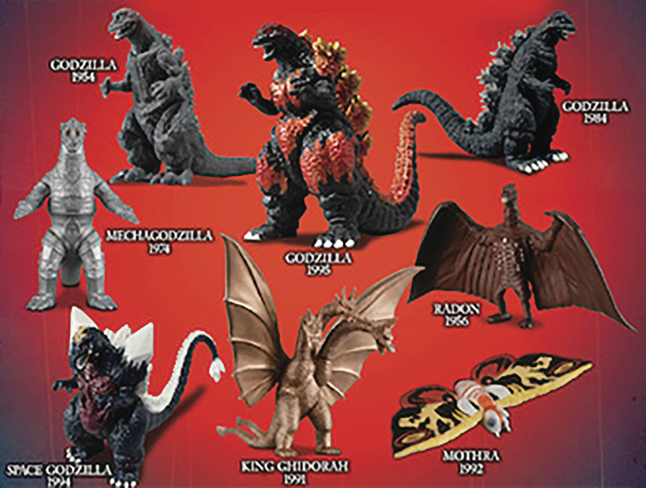 Image: Classic Godzilla Mini-Figure 24-Piece Blind Bag Display  - Little Buddy, LLC