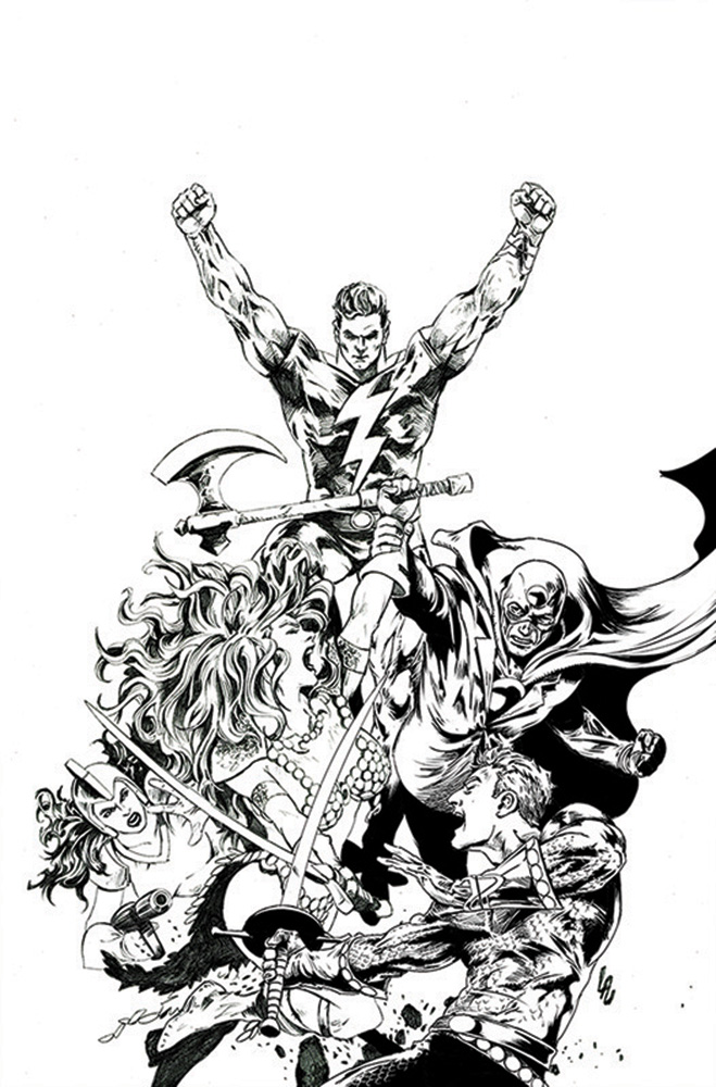 Image: Red Sonja: The Superpowers #2 (incentive 1:40 cover - Lau B&W virgin)  [2021] - Dynamite