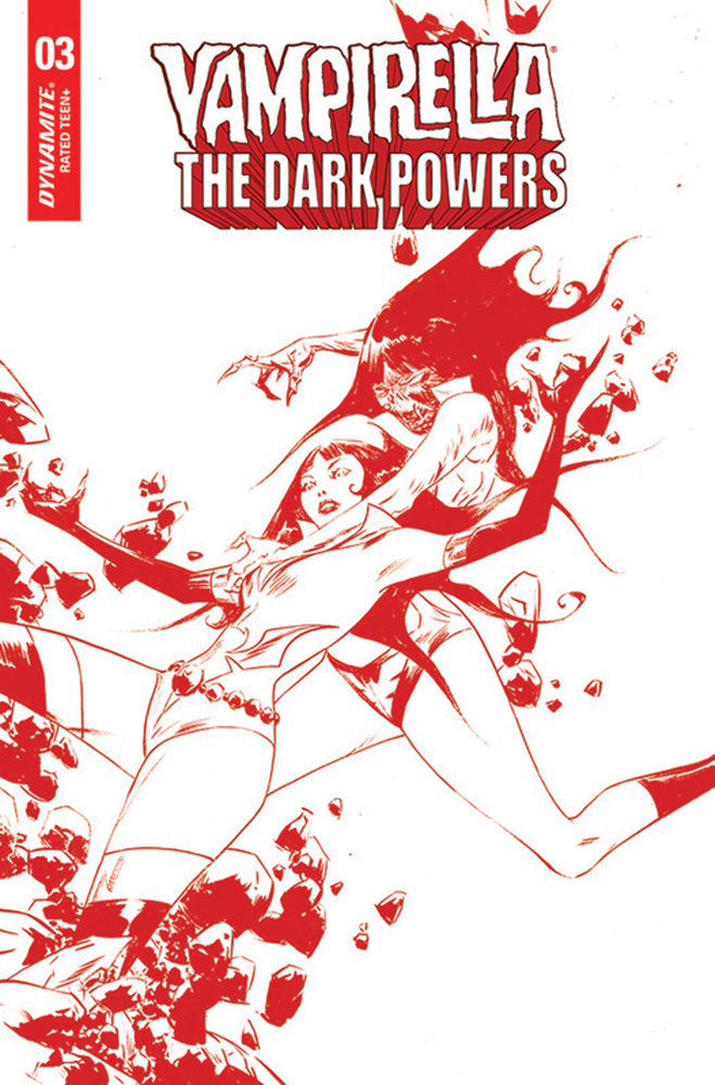 Image: Vampirella: The Dark Powers #3 (variant Crimson Red Line Art cover - Lee) - Dynamite