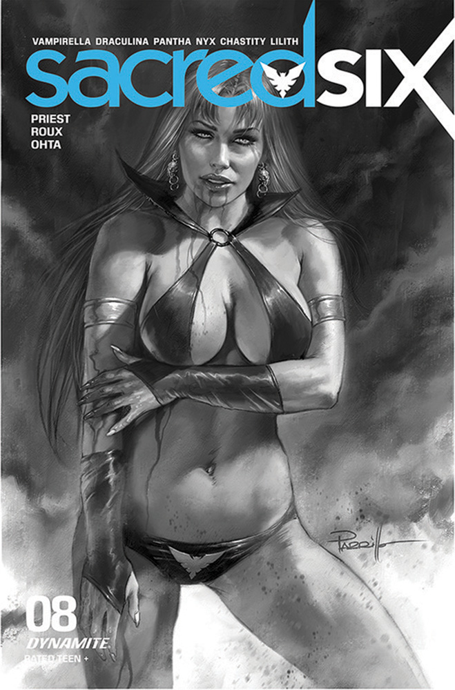 Image: Sacred Six #8 (incentive 1:30 cover - Parrillo B&W)  [2021] - Dynamite