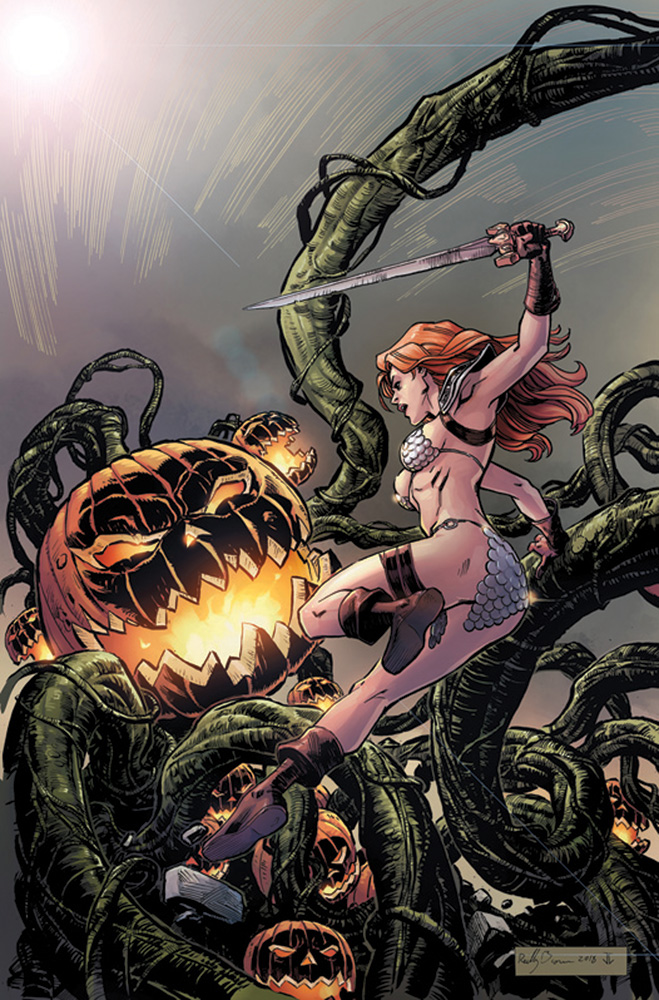 Image: Red Sonja Halloween Special  (variant Metal cover - Reilly Brown) - Dynamite