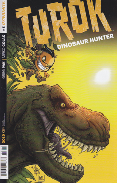 Image: Turok: Dinosaur Hunter #3 (75-copy incentive cover - Ken Haeser Li'l Turok) - Dynamite