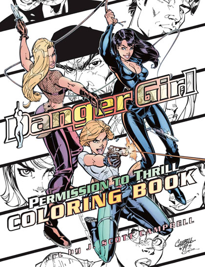 Image: Danger Girl: Permission to Thrill Adult Coloring Book SC  - IDW Publishing