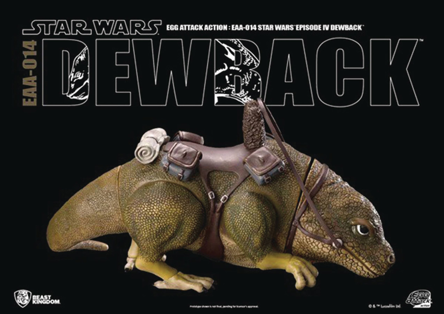 Image: Star Wars: A New Hope Action Figure - EAA-014 Dewback  - Beast Kingdom