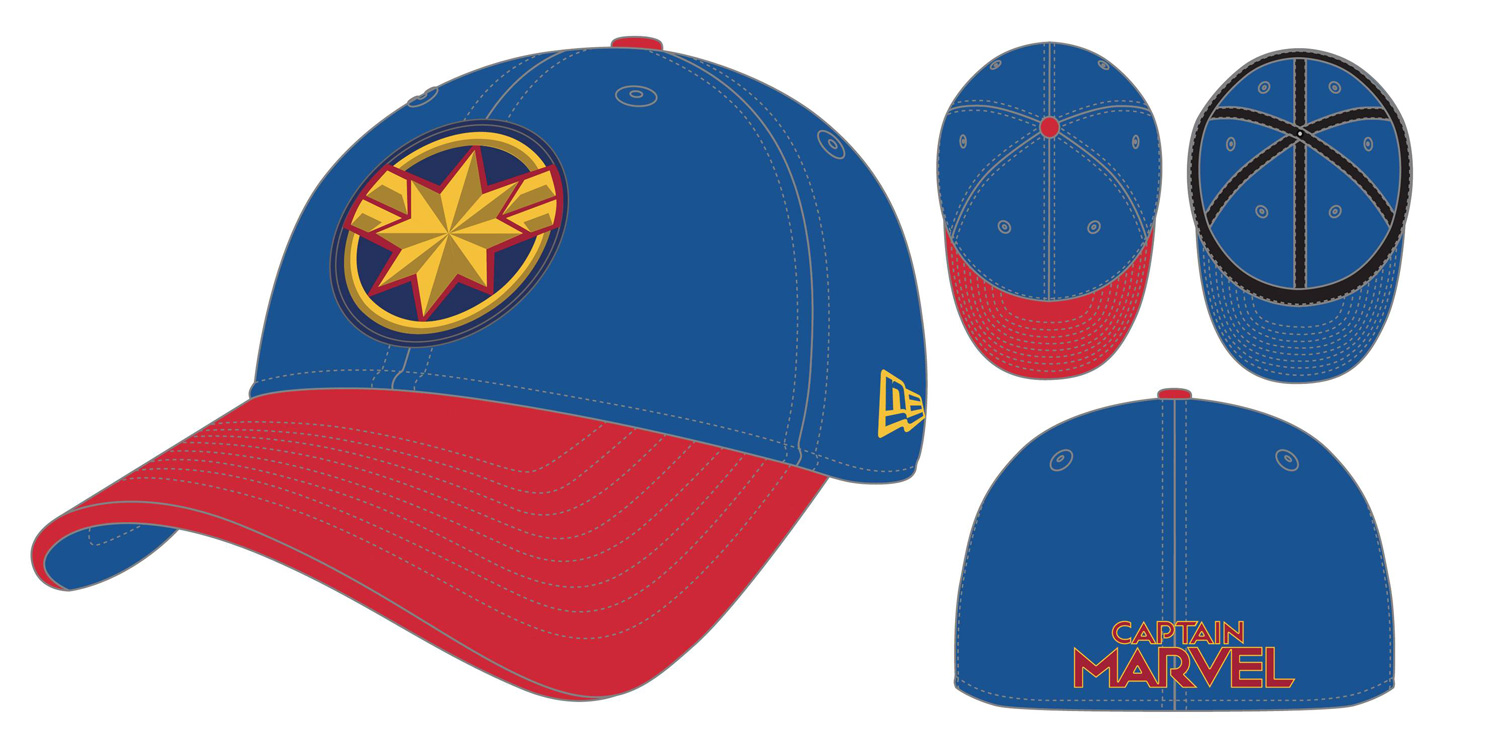 Image: Captain Marvel Movie Cap: Royal & Red Neo  (3930 Flexfit) - New Era Cap Co