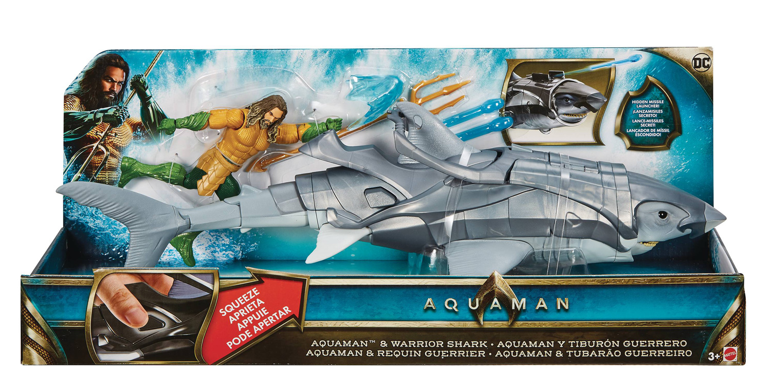 aquaman figure with shark