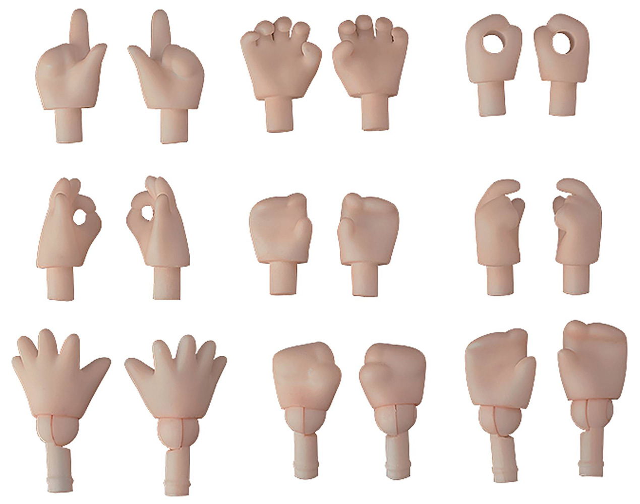 Image: Nendoroid Doll Hand Parts 18-Piece Set  (cream version) - Good Smile Company