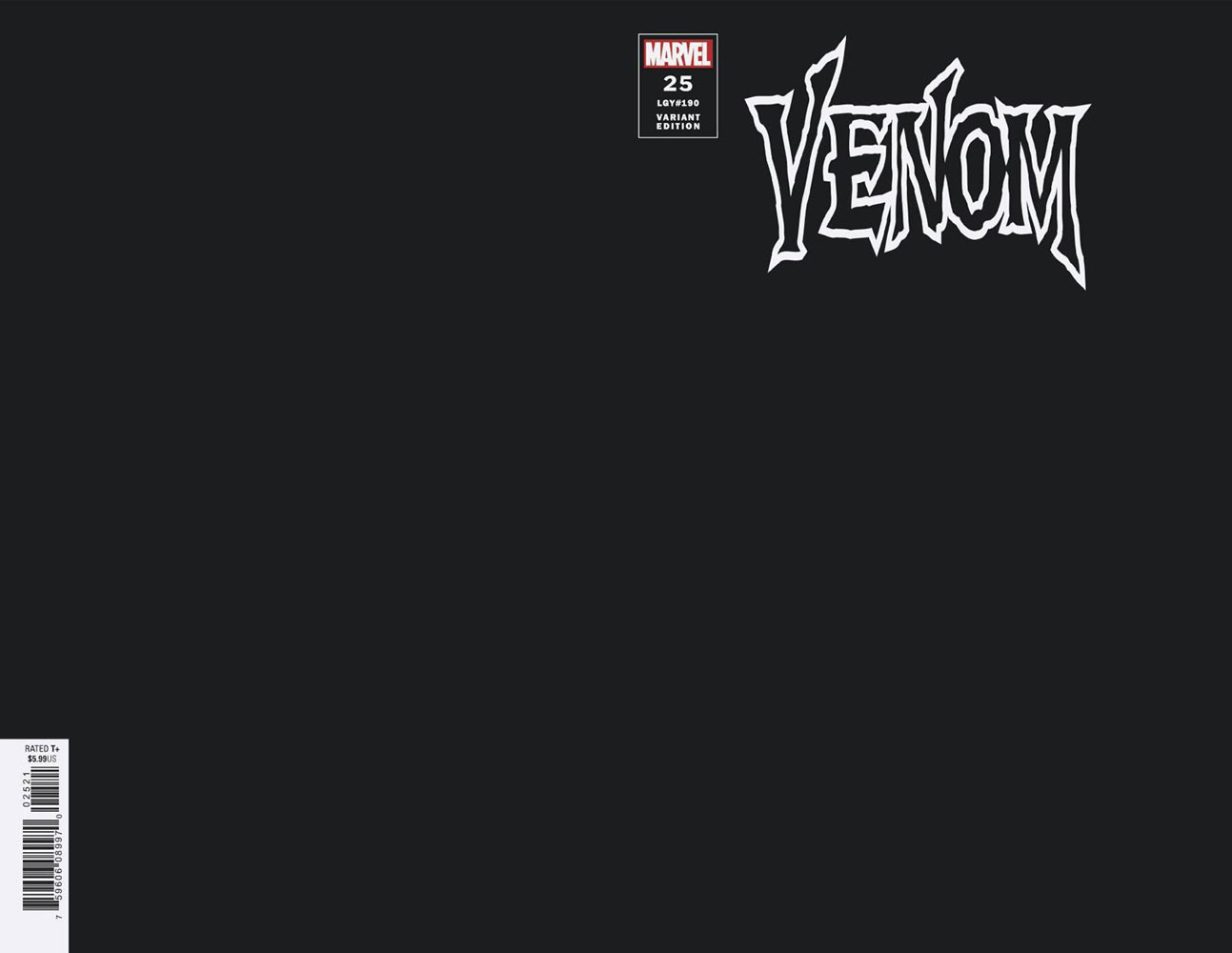 Image: Venom #25 (incentive 1:200 Black Blank cover) - Marvel Comics