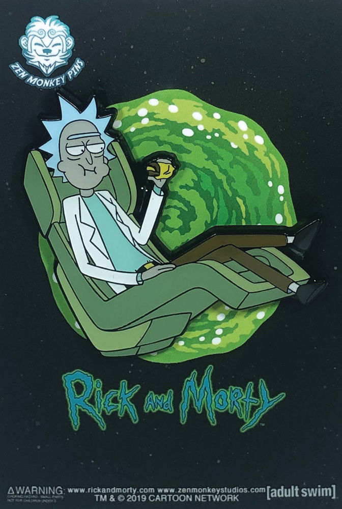 Image: Rick and Morty Pin: Floating Rick Chair  - Zen Monkey Studios LLC