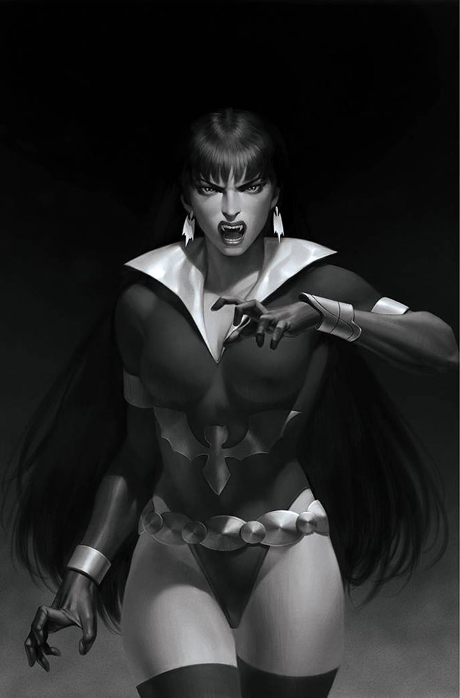 Image: Vampirella: The Dark Powers #5 (incentive 1:45 cover - Yoon B&W virgin)  [2021] - Dynamite