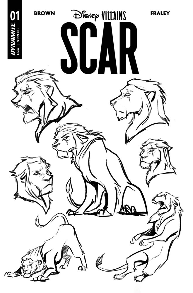 Image: Disney Villains: Scar #1 (cover J incentive 1:20 - Character Design)  [2023] - Dynamite