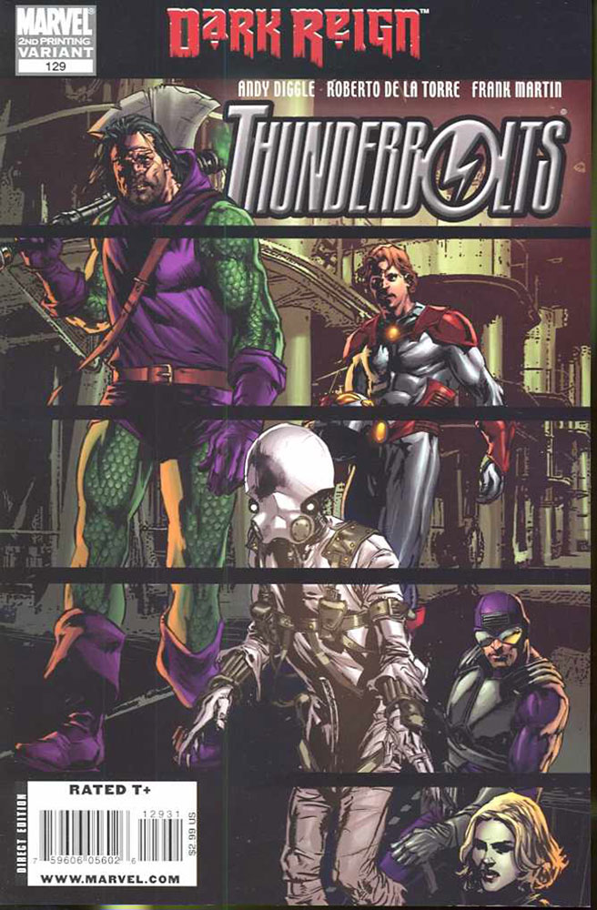 Image: Thunderbolts #129 (variant 2nd printing cover - Roberto De La Torre)  [2009] - Marvel Comics