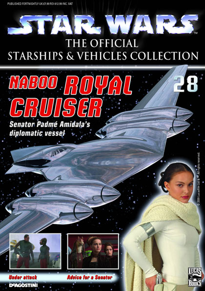 STAR WARS VEHICLES COLL MAG #28 NABOO CRUISER (O/A