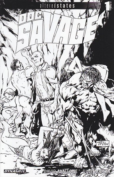 Image: Altered States: Doc Savage #1 (variant incentive cover - Tan B&W) (10-copy) - Dynamite