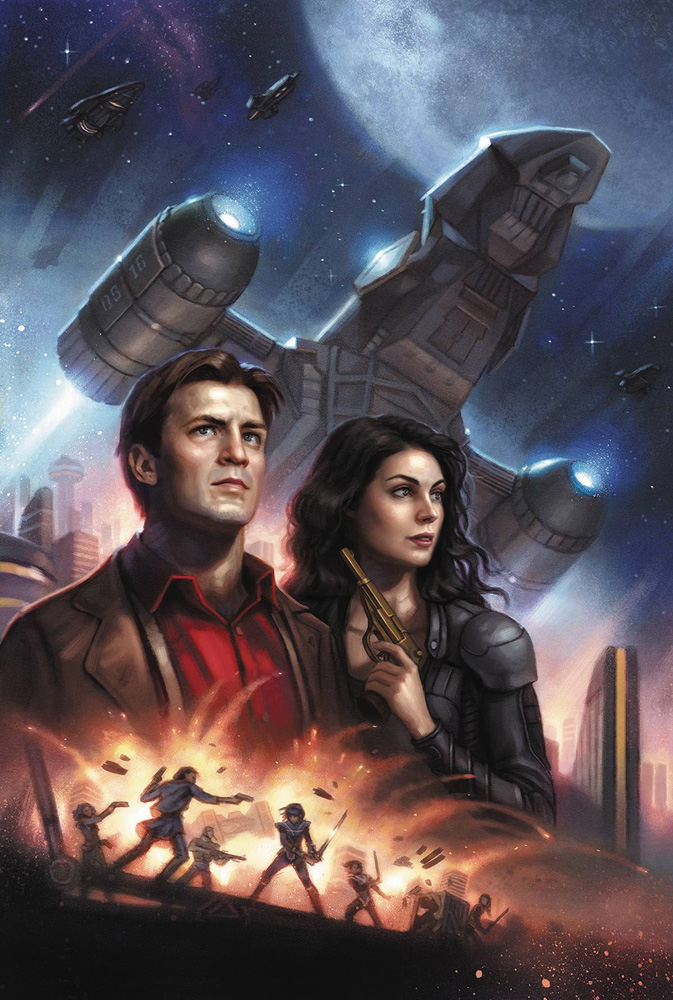 Image: Serenity: Firefly Class 03-K64 - No Power in the 'Verse #6 (main cover - Dos Santos)  [2017] - Dark Horse Comics