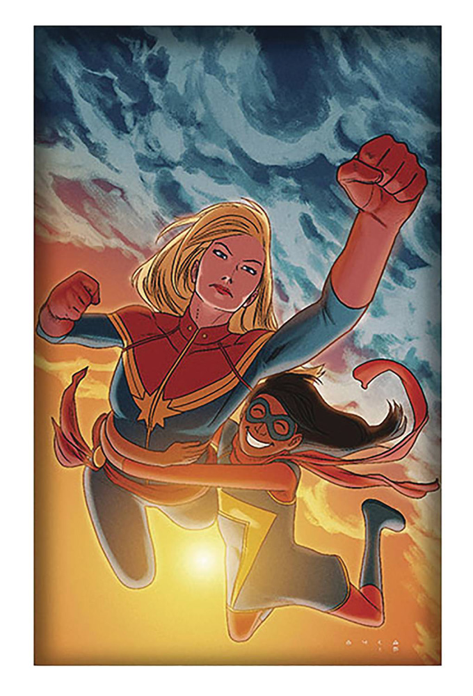 Image: Captain Marvel Framed Print: Captain Marvel & Ms Marvel  (11x17) - Pyramid America, Lp