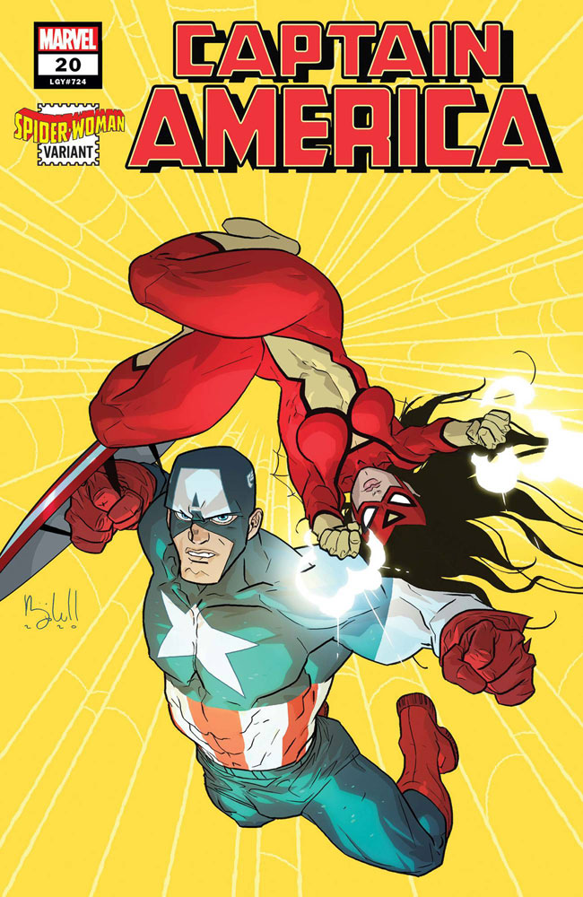 Image: Captain America #20 (variant Spider-Woman cover - Caldwell)  [2020] - Marvel Comics