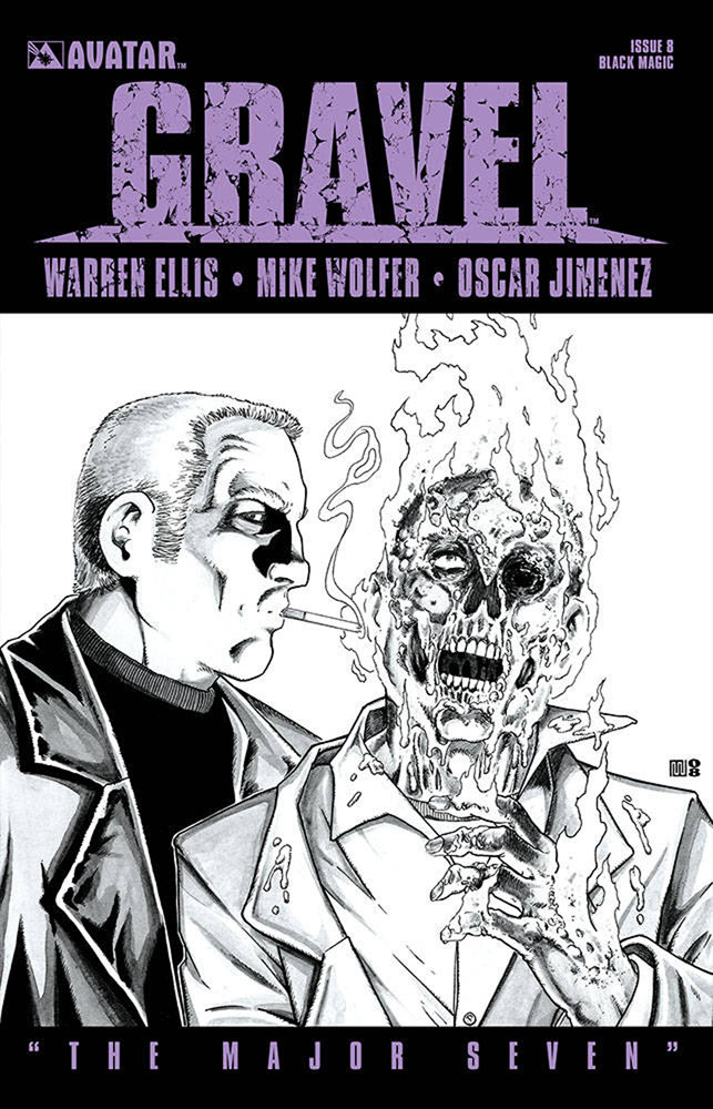 Image: Gravel #8 (variant Black Magic cover - Mike Wolfer) - Avatar Press Inc