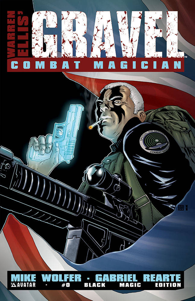 Image: Gravel Combat Magician #0 (variant Black Magic cover - Mike Wolfer) - Avatar Press Inc