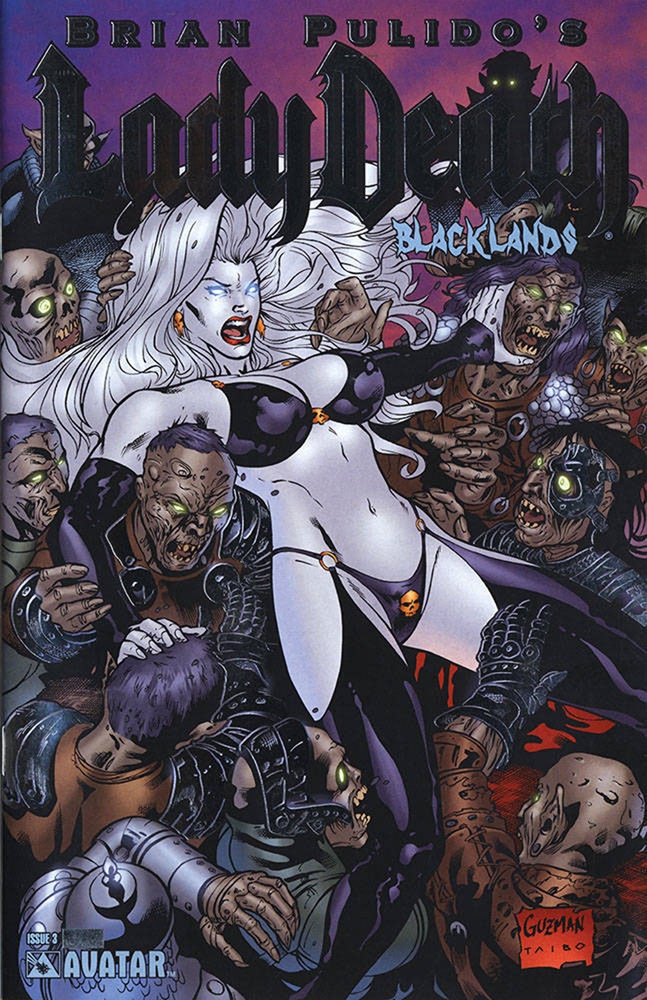 Image: Lady Death: Blacklands #3 (variant Platinum Foil cover - Gabriel Guzman) - Boundless Comics