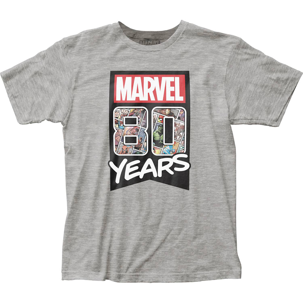 Image: Marvel Comics T-Shirt: 80 Years  (L) - Impact Merchandising