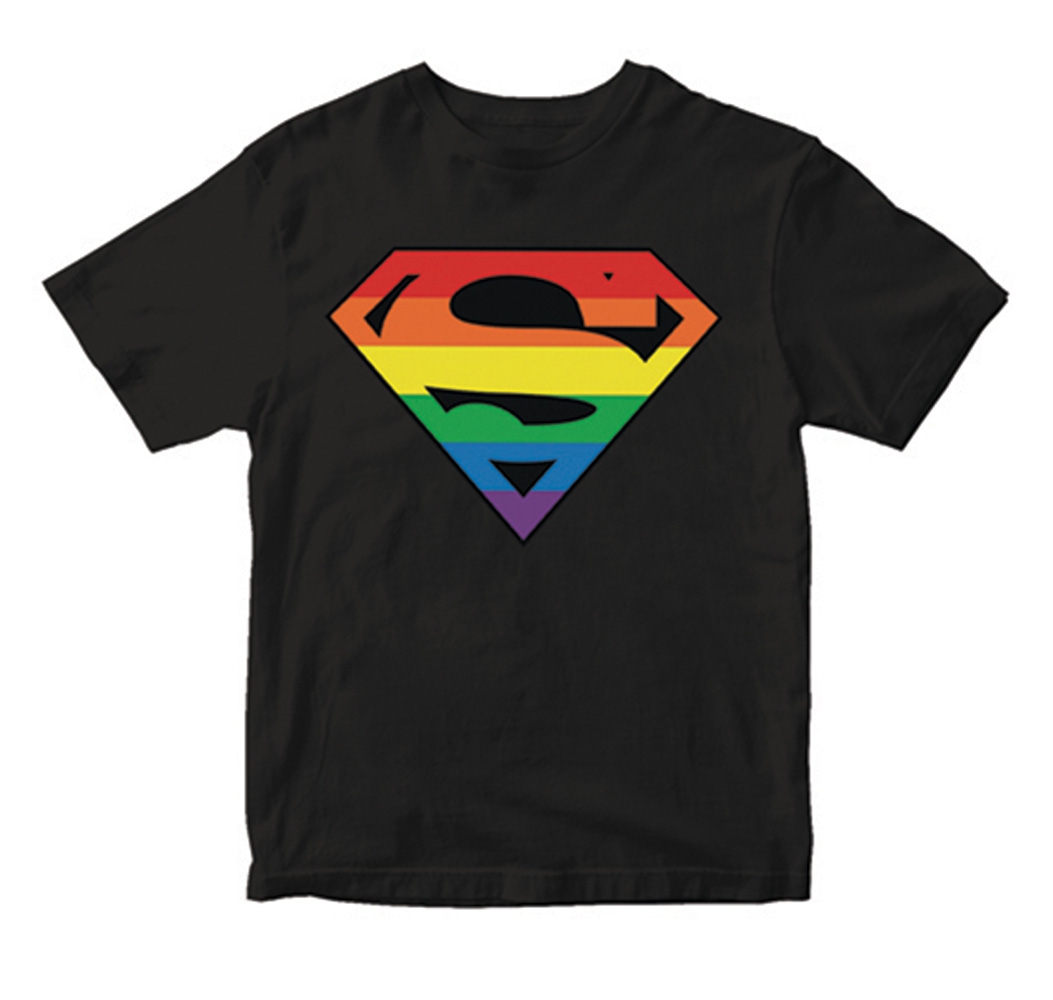 Image: Superman T-Shirt: Pride Symbol  (L) - Graphitti Designs