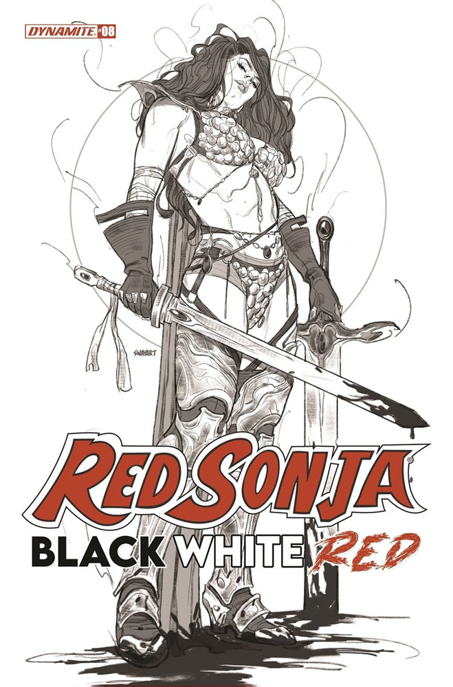 Image: Red Sonja: Black, White & Red #8 (cover E incentive 1:10 - Colak B&W) - Dynamite