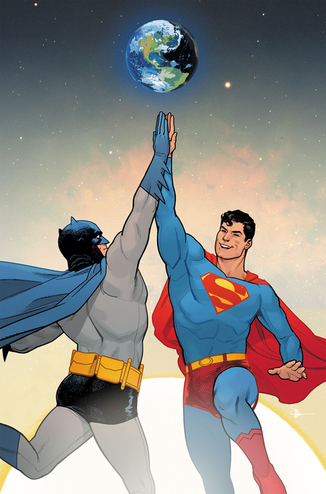 Image: Batman / Superman: World's Finest #1 (incentive 1:50 High Five card stock cover - Evan Doc Shaner)  [2022] - DC Comics
