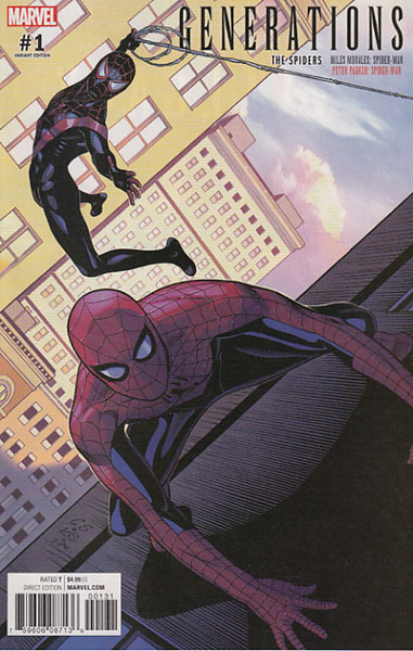 Image: Generations: Miles Morales Spider-Man & Peter Parker Spider-Man #1 (Sprouse variant cover)  [2017] - Marvel Comics