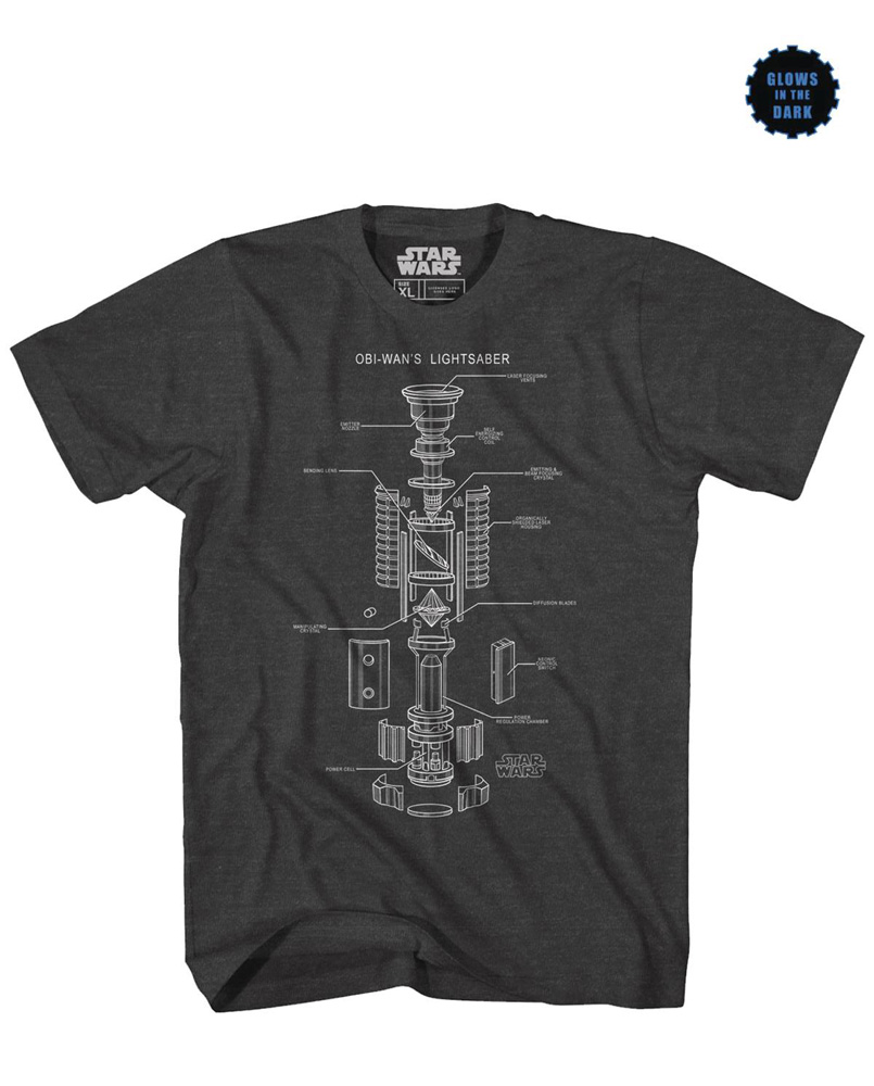 Image: Star Wars T-Shirt: Saber Cut Away [Black]  (L) - Mad Engine