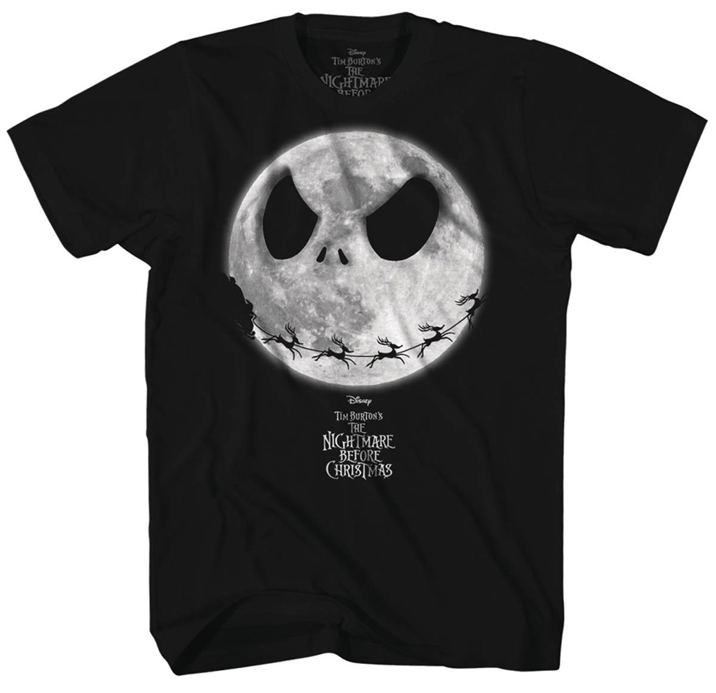 Image: Nightmare Before Christmas T-Shirt: Jack Moon [Black]  (XXL) - Mad Engine