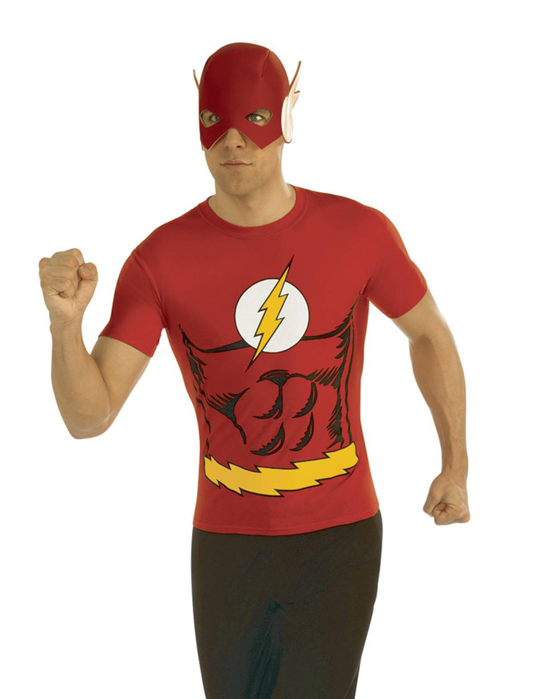 Image: DC T-Shirt w/Mask: The Flash  (XL) - Rubies Costumes Company Inc