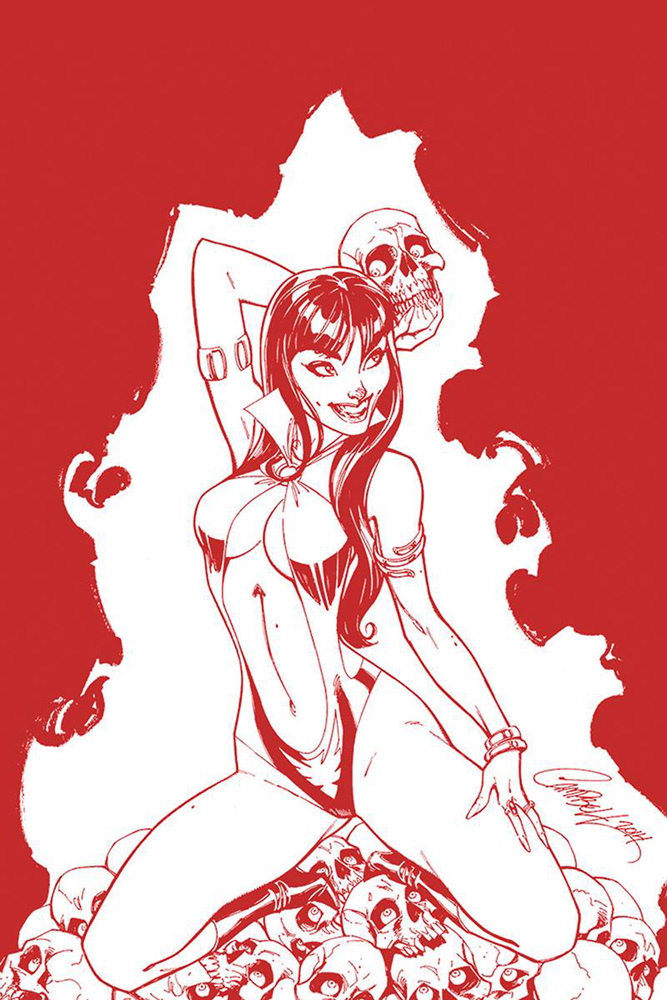 Image: Vampirella #3 (variant Crimson Blood Line Art cover - Campbell)  [2019] - Dynamite