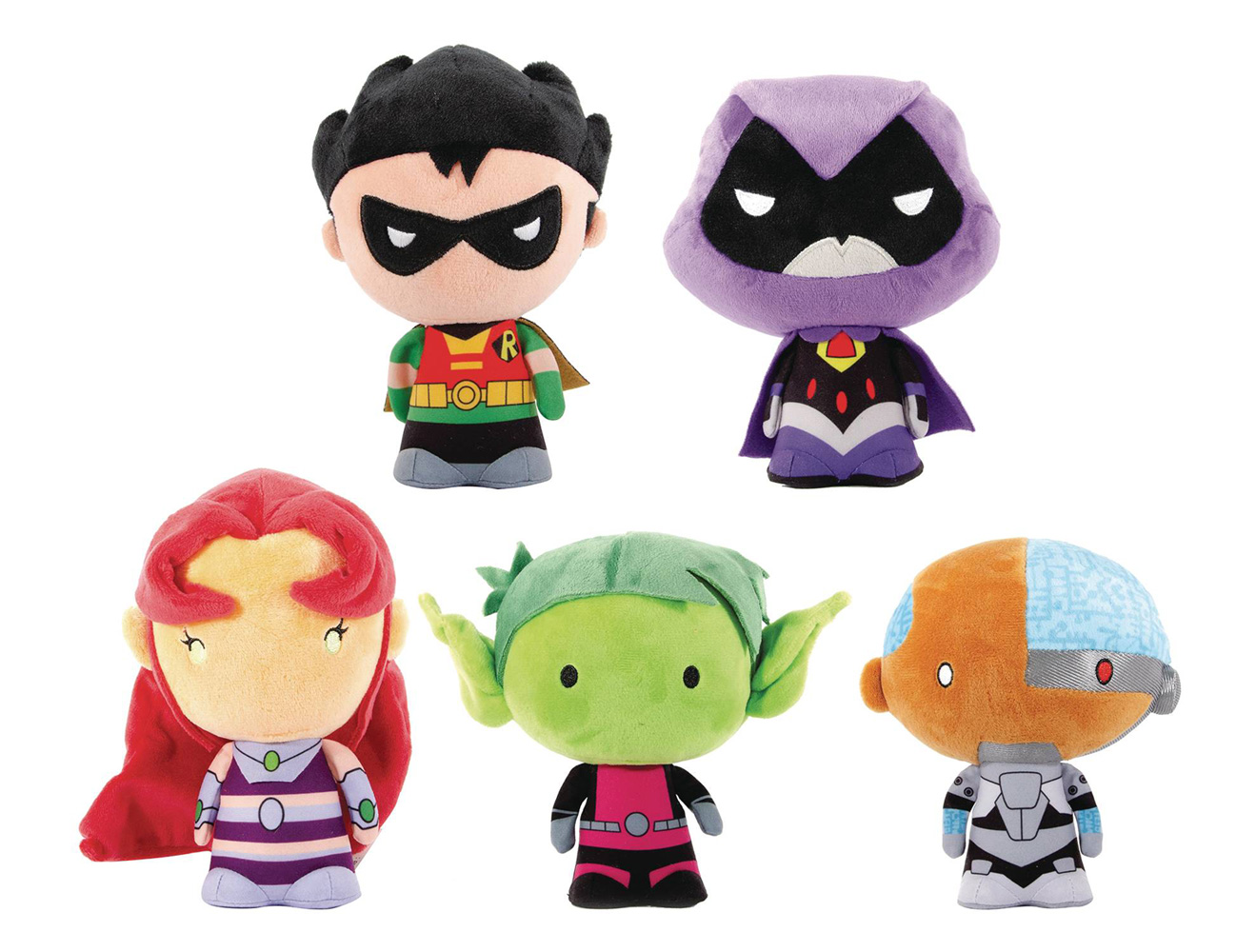 DC Comics Teen Titans Go Chibi 7 inch Plush 6 Piece Assortment Westfield Comics