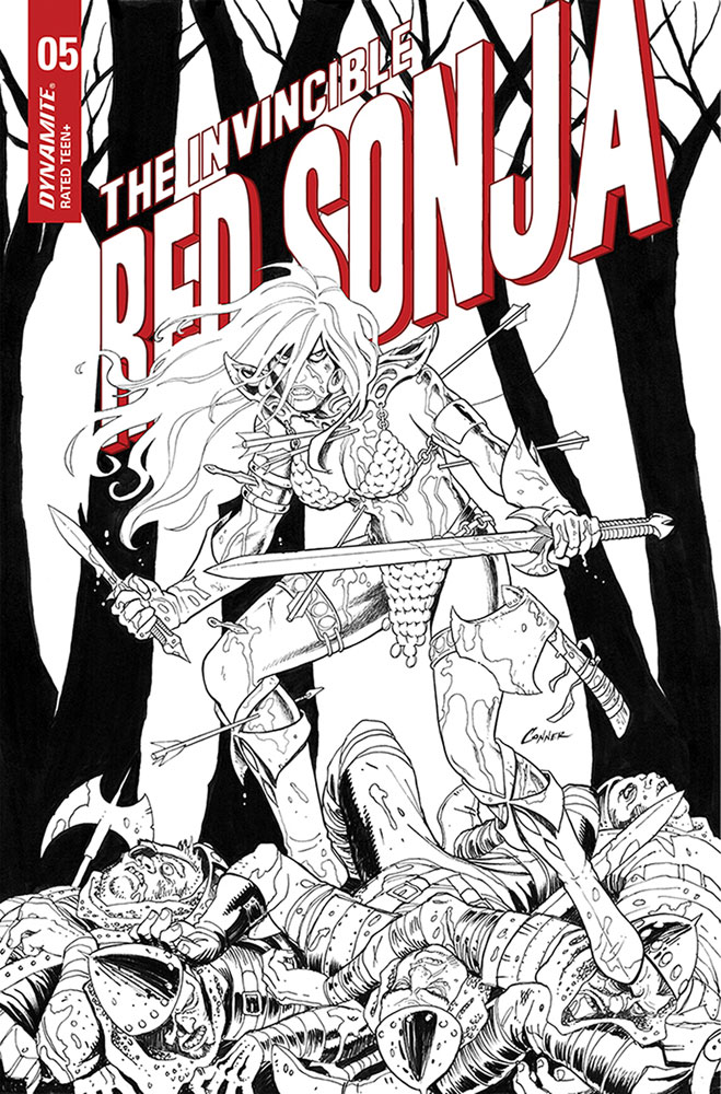 Image: Invincible Red Sonja #5 (cover G incentive 1:15 - Conner B&W)  [2021] - Dynamite