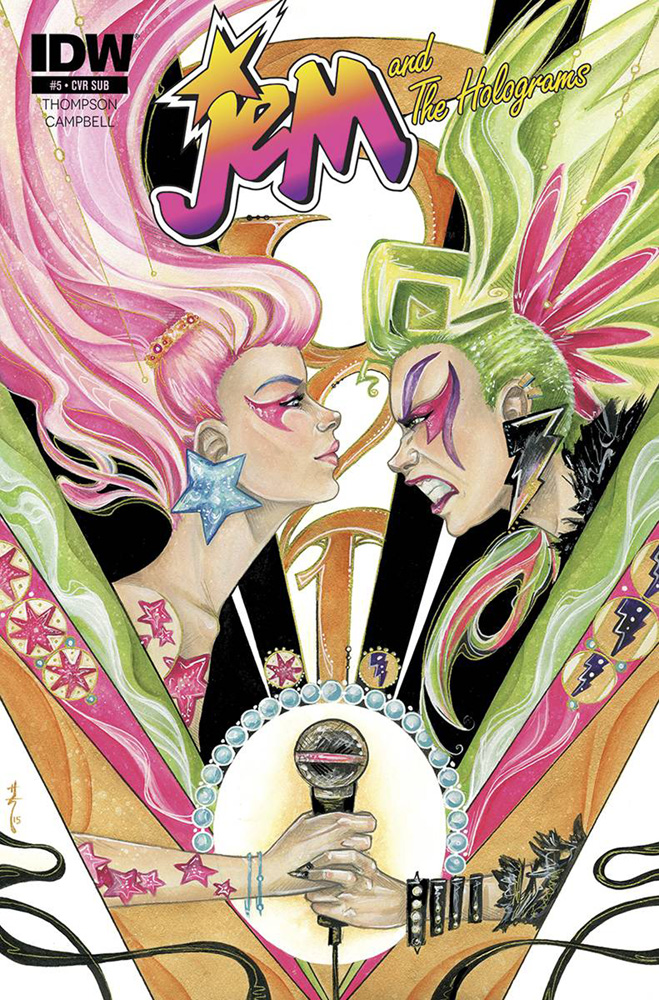Image: Jem and the Holograms #6 (subscription cover - Sarah Richard) - IDW Publishing