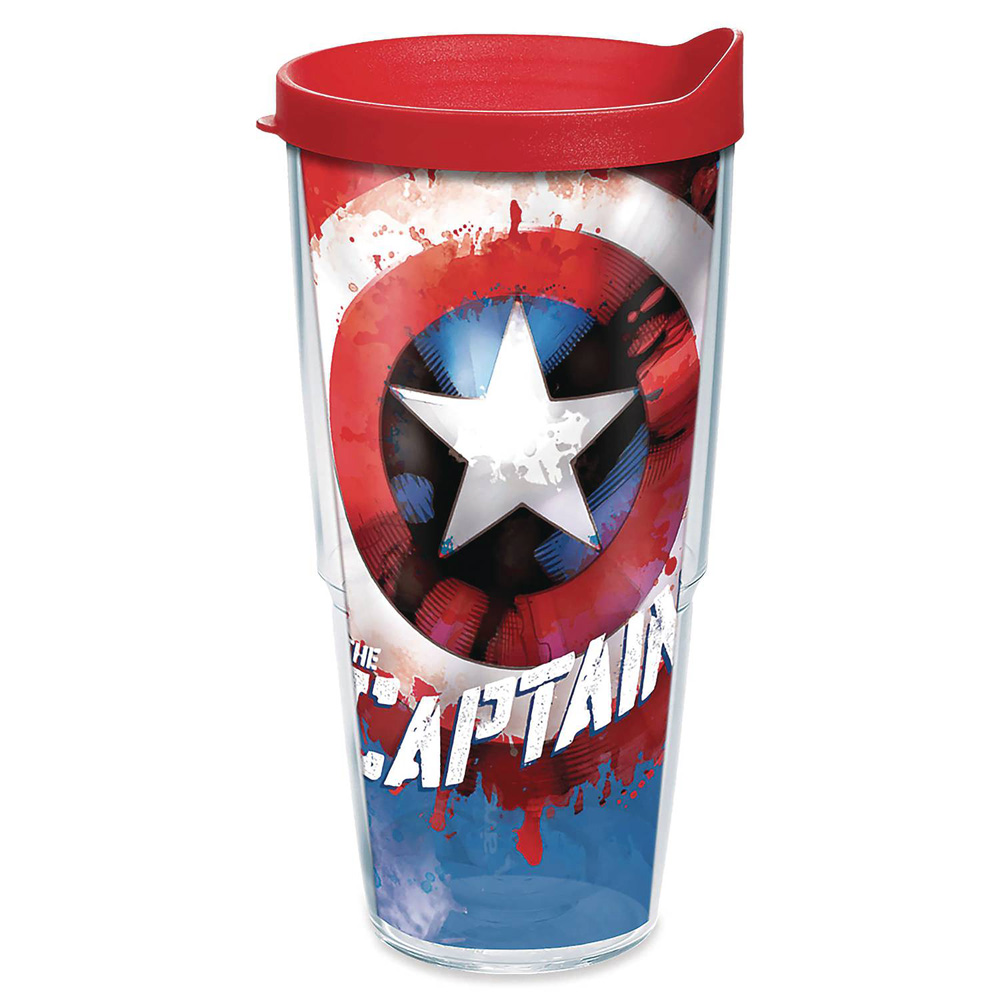 Image: Tervis Marvel Tumbler: Captain America  (24-ounce) (w/Lid) - Tervis Tumbler Co.