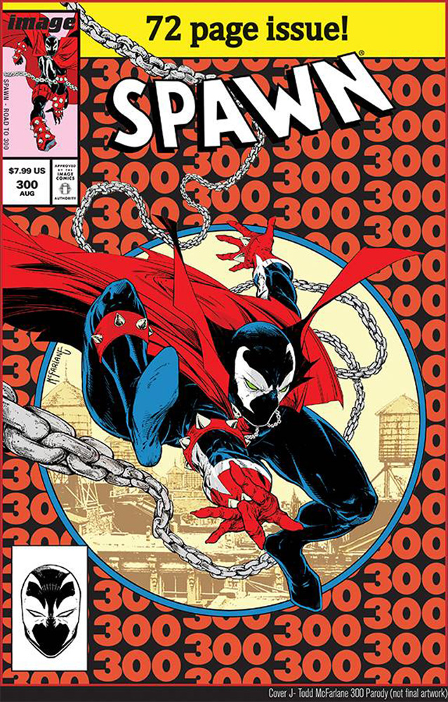 Image Comics Spawn #299 Comic Book Todd McFarlane Virgin Variant Cover