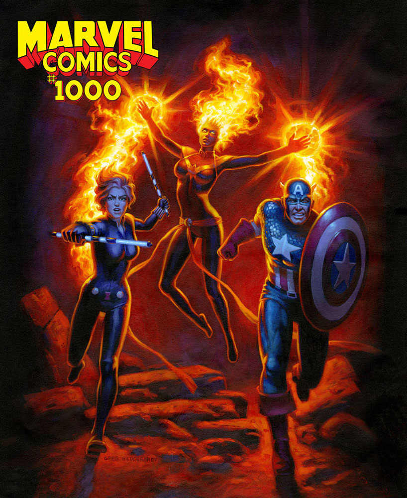 Marvel Comics #1000 Greg Hildebrant cover