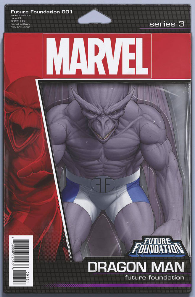 Image: Future Foundation #1 (variant Action Figure cover - Christopher) - Marvel Comics