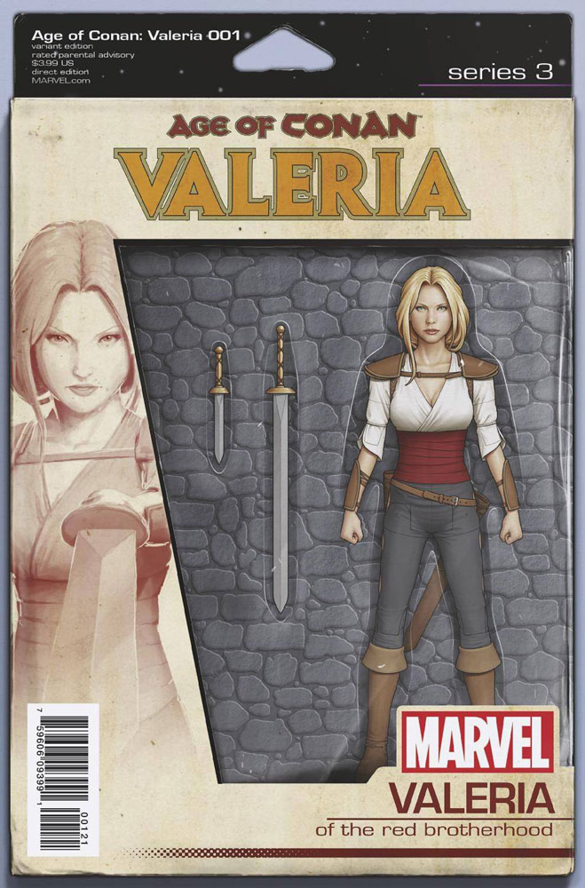 Image: Age of Conan: Valeria #1 (variant Action Figure cover - Christopher) - Marvel Comics