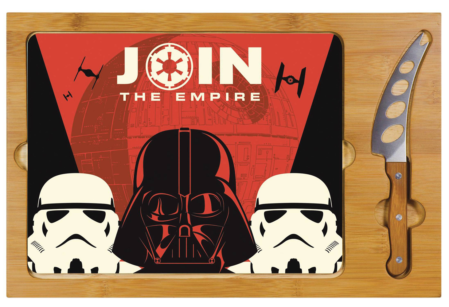 Image: Star Wars Glass Top Tray and Knife Set: Empire Icon  - Entertainment Earth LLC
