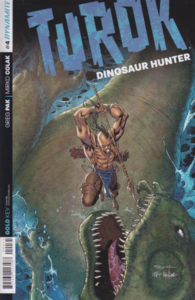 Image: Turok: Dinosaur Hunter #4 (50-copy incentive cover - Syaf) - Dynamite