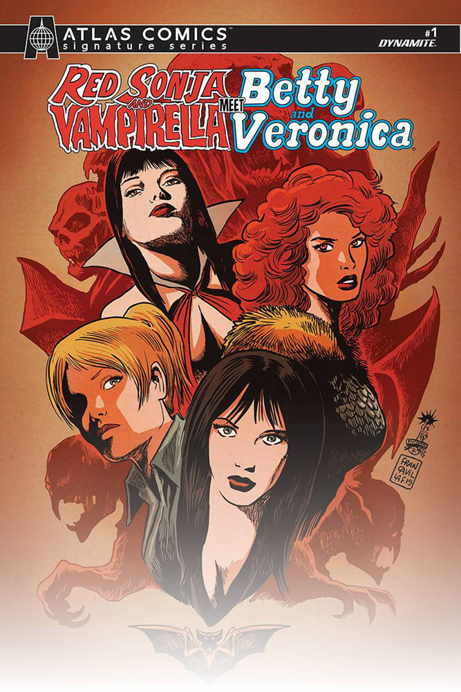 Image: Red Sonja and Vampirella Meet Betty and Veronica #1 (variant cover - Atlas edition) - Dynamite