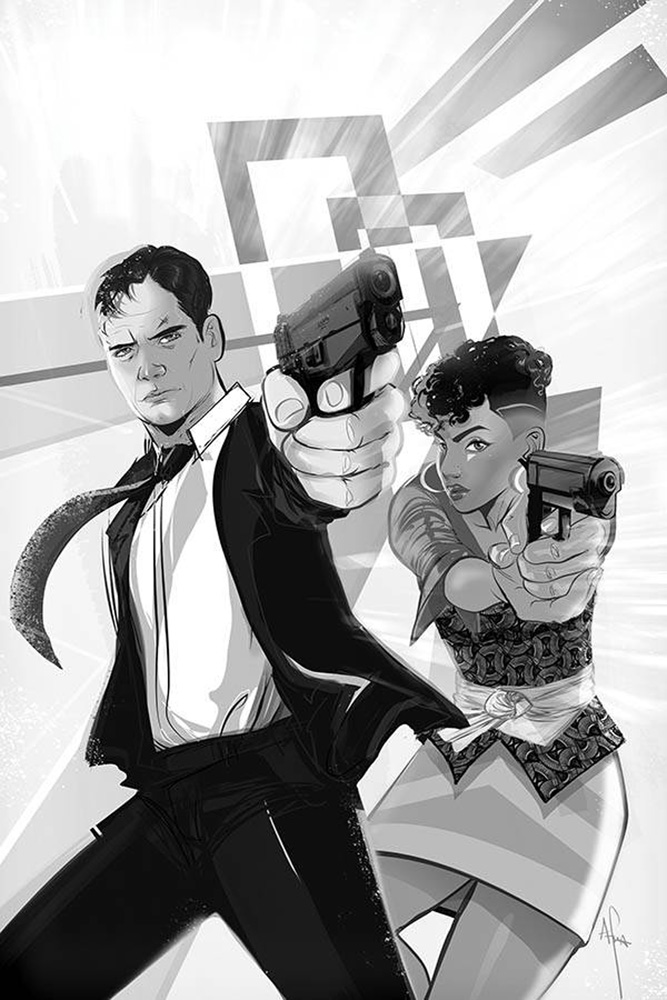 Image: James Bond #6 (incentive 1:20 cover - Richardson B&W virgin)  [2020] - Dynamite
